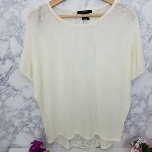 forever 21 white  top with lace   (AA4)